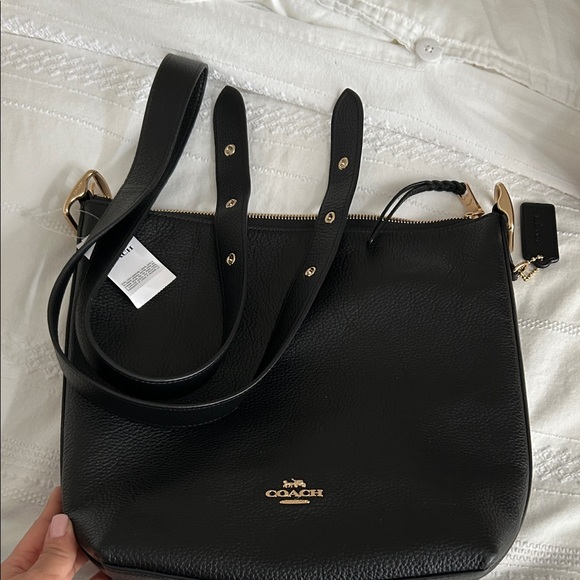 NWT COACH Val Bag Black Leather - Picture 4 of 9